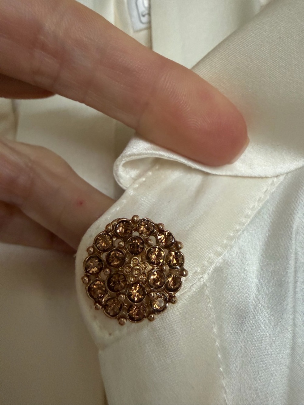 LILYSILK Silky Ivory Tie-Neck Blouse - Picture 3 of 7